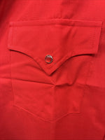 New Men’s ELY Cattleman Red Short Sleeve Pearl Snap 16.5 Large X-57