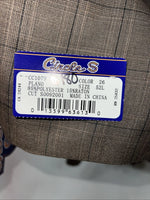 New Circle S Brown Plaid Suit Jacket 52L #25832 Y-600