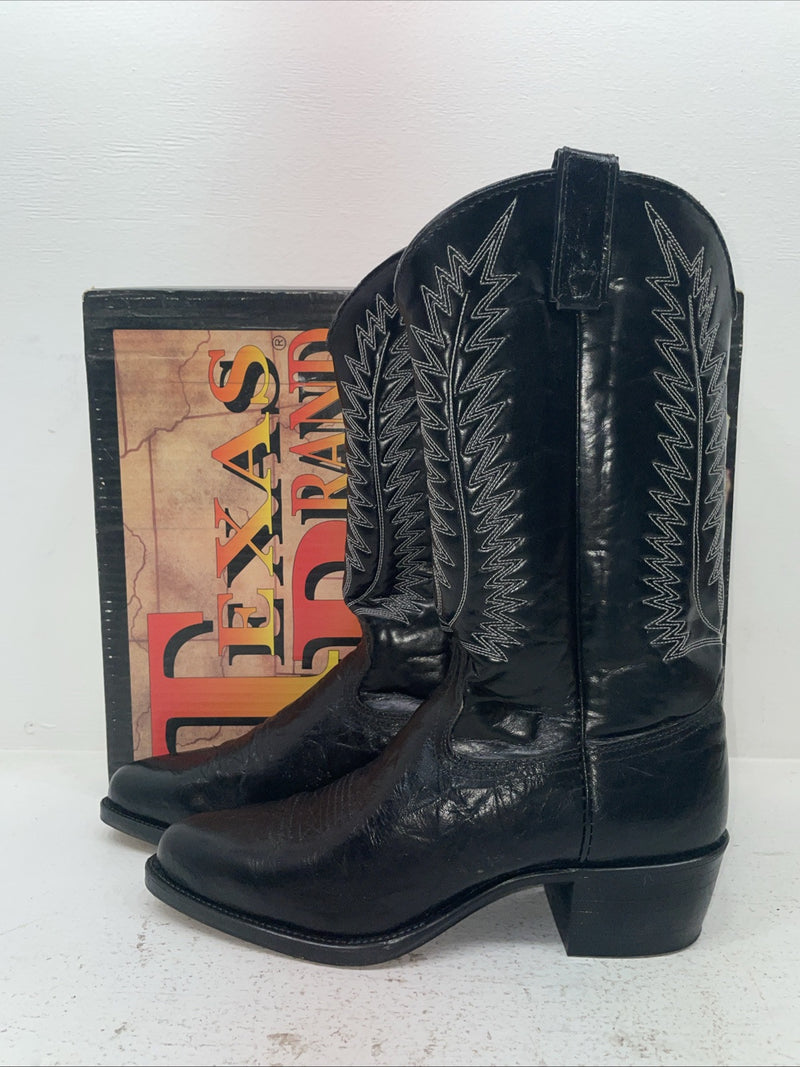 New Men’s Black Texas Brand Cowboy Boots. 1250 10 E E. 7-27