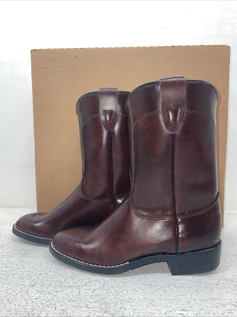 New Youth Cherry Black Texas Brand Cowboy Boots. 3008 4.5 4 1/2 D. 22-102