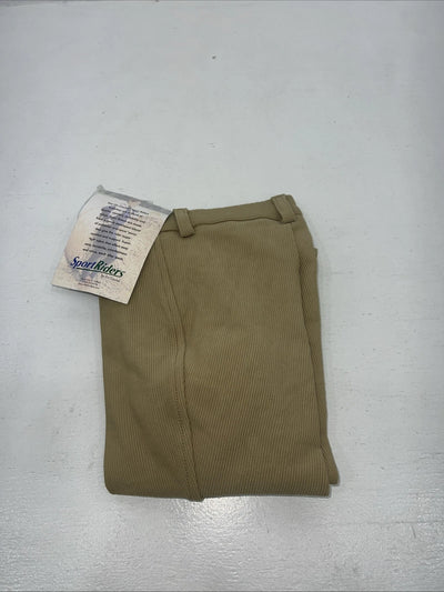 New Children’s Sport Riders Tan Clarino Knee Patch English Breeches. 6 A-146