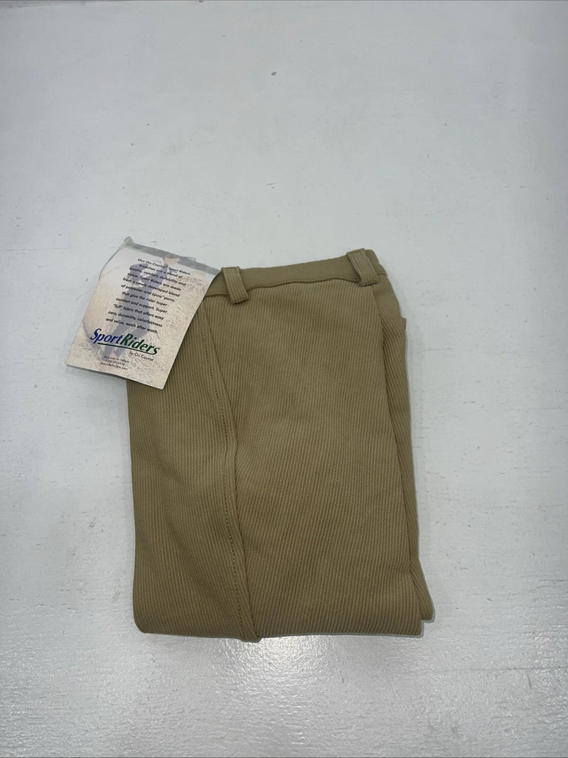 New Children’s Sport Riders Tan Clarino Knee Patch English Breeches. 6 A-146