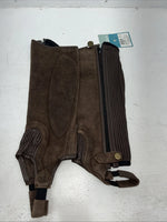 New Brown Ovation Synthetic XS Half Chaps #13237 H-510 