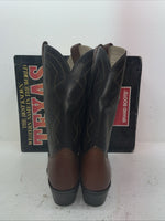 New Men’s Brown Texas Brand Cowboy Boots. 5101 9.5 9 1/2 D. 7-63