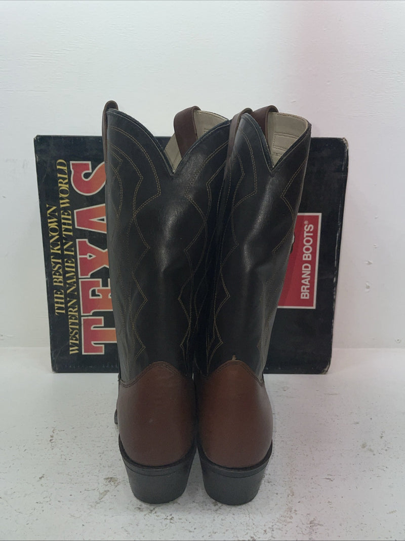New Men’s Brown Texas Brand Cowboy Boots. 5101 9.5 9 1/2 D. 7-63