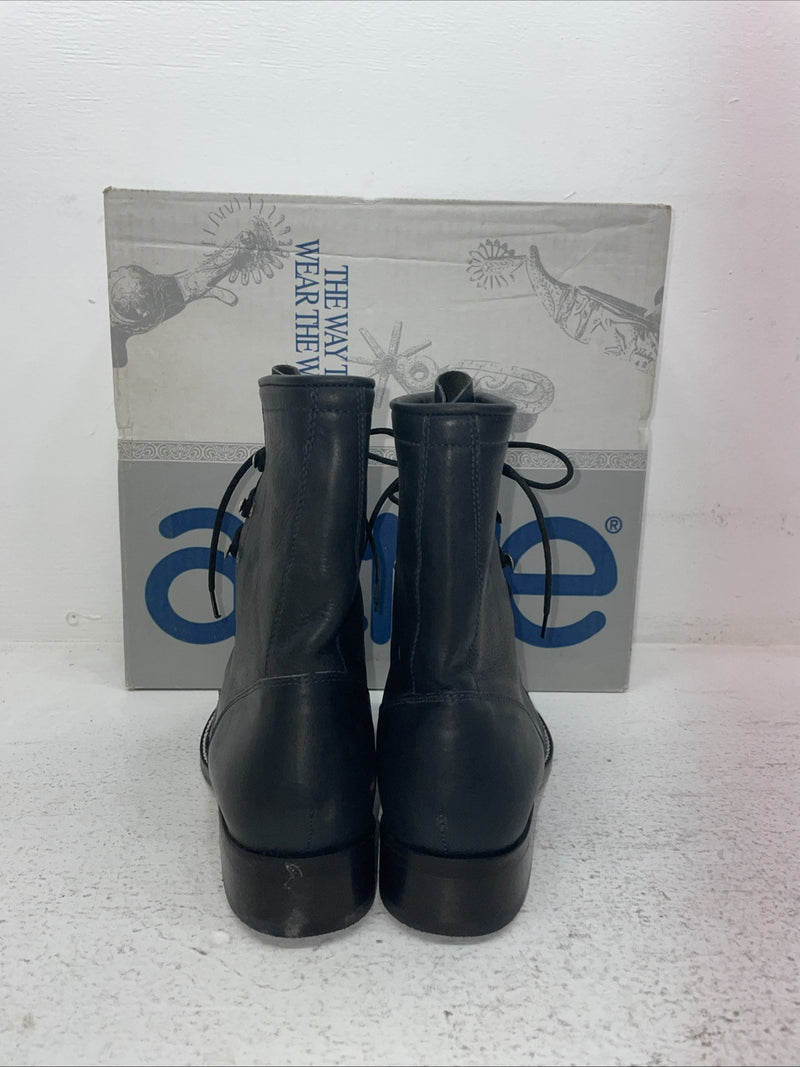 New Men’s Navy Lace Up Acme Cowboy Boots. C 4016 8 M. 4-115