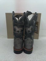 New Youth Black Smoky Mountain Cowboy Boots. 3881 Y 4. 22-74