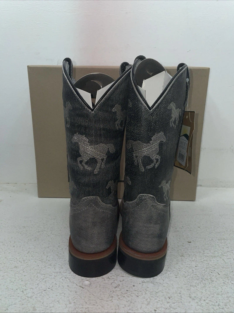 New Youth Black Smoky Mountain Cowboy Boots. 3881 Y 4. 22-74