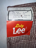 New Vintage Red And White Checkered Lee Polyester Pants #2600362 SS-84