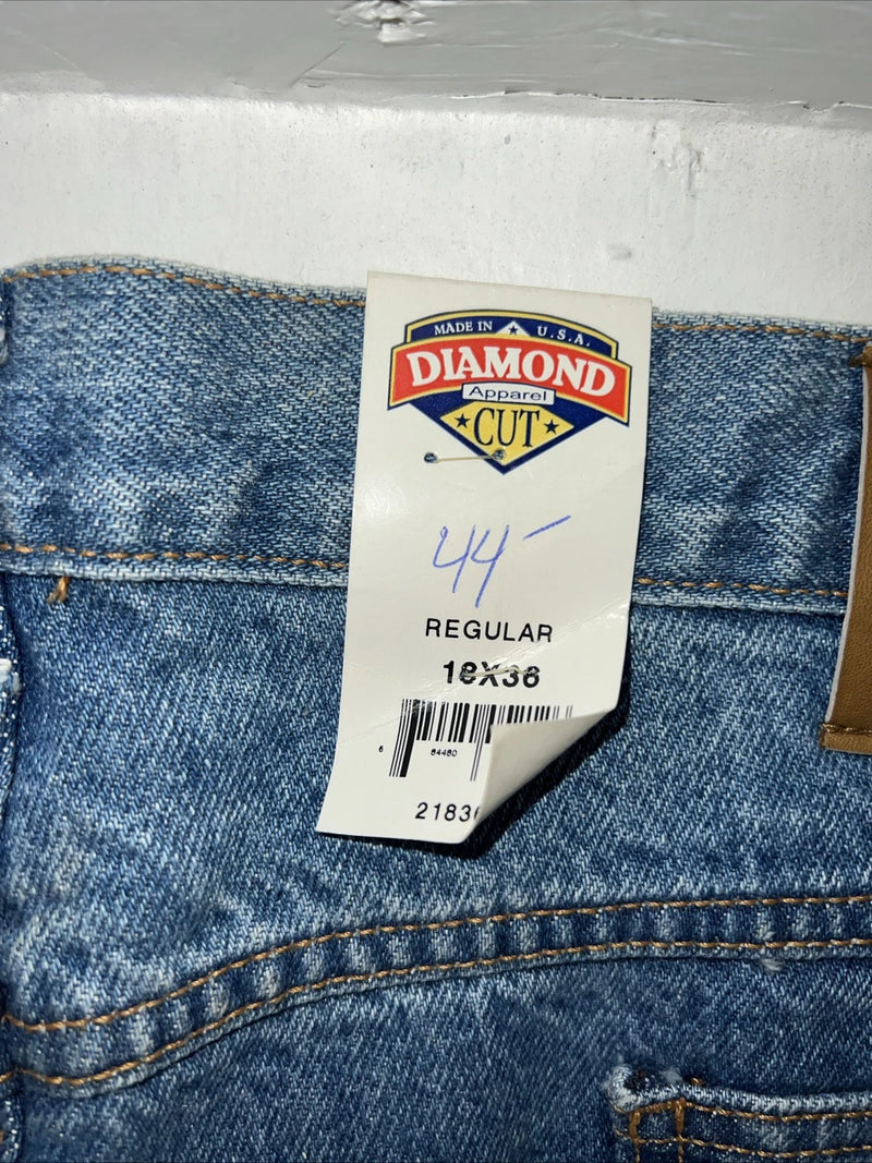New Men’s Diamond Cut Regular Fit Denim Jeans. 18x36 J-13