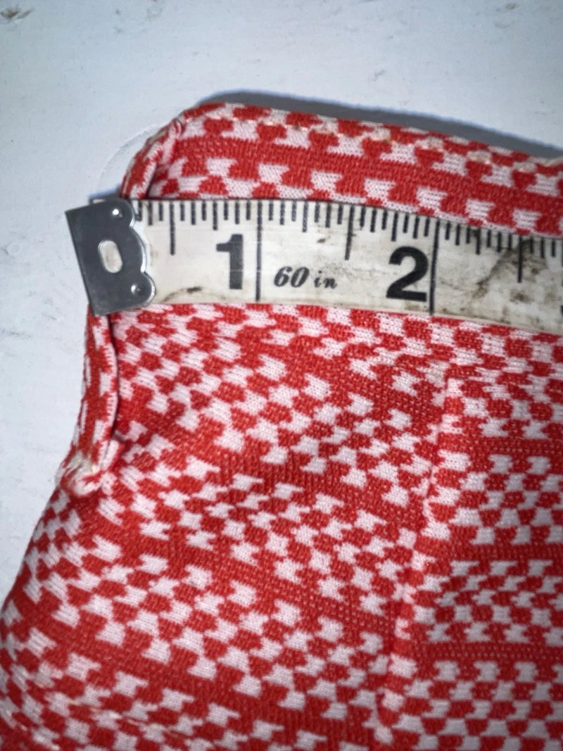 New But Age Red Checkered Panhandle Slim Polyester Pants #8042 VV-70