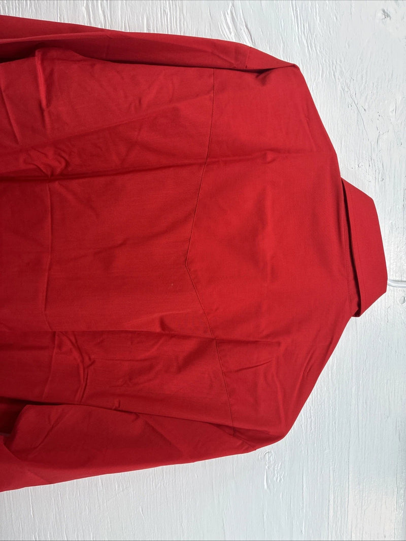New Men’s ELY Cattleman Red Western Long Sleeve Pearl Snap 17 X 35 XL T-51