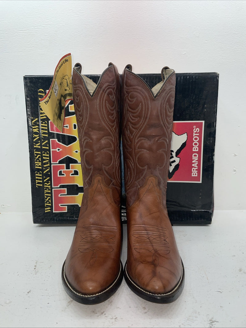 New Men’s Brown Texas Brand Cowboy Boots. 5111 11 D. 8-54