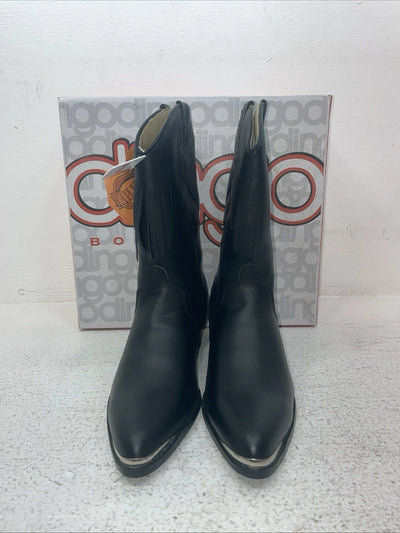 New Youth Black With Fringe Dingo Cowboy Boots. C 3220 5 D. 2-158