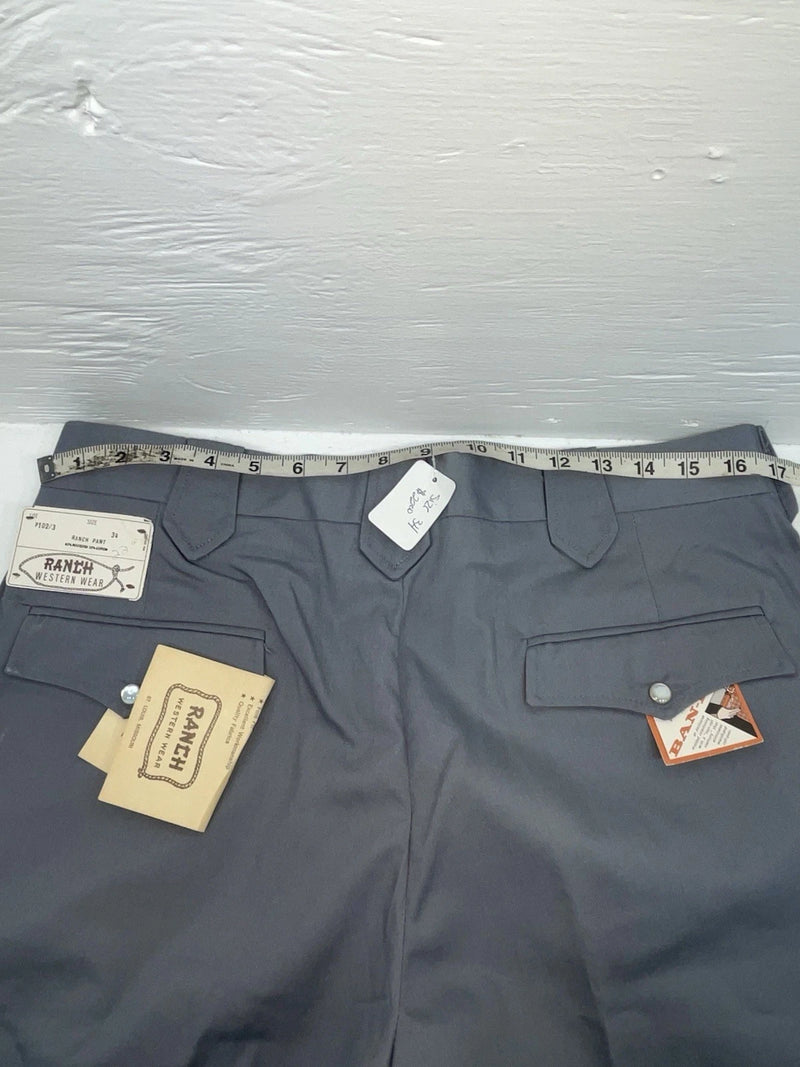 New Vintage Gray Ranch Polyester Pants #P1023 SS-10