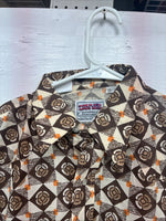 New Men’s Denver Westerns Brown Long Sleeve Pearl Snap 15 X 32 Medoum K-84