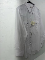 New Men’s White ELY Cattleman Long Sleeve Pearl Snap Shirt. 17x35 XL S-2