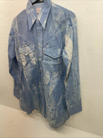 New Men’s ROPER Blue Long Sleeve Button Up 15.5 Medium B-87
