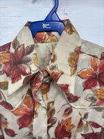 New Men’s Panhandle Floral Red Design Long Sleeve Pearl Snap XS J-58