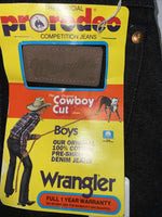 New Boys Black Wrangler Pro Rodeo Cowboy Cute Denim Jeans. 10 Regular B-36