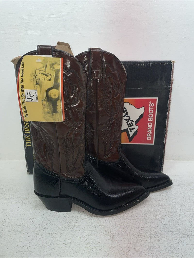 New Men’s Brown Texas Brand Cowboy Boots. 7230 7 E E. 1-48