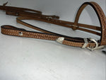 New Tough 1 Leather Pony 5/8” Browband Headstall W Split Reins #42-880 U-33