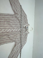 New Women’s White Striped DR Westerns Long Sleeve Button Up Shirt 3B-86