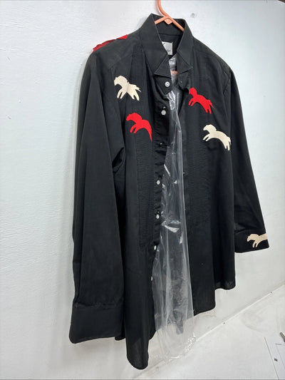 New Women’s Westwater Black Design Button Up Long Sleeve Medium MM-75