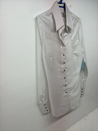 New Women’s Panhandle Slim Gray Long Sleeve Pearl Snap Size 30 KK-14