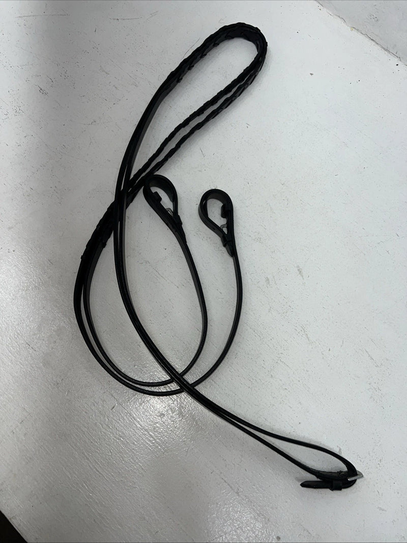 New Silver Fox Black Draft English Snaffle Bridle #20-8555-2 BB-35