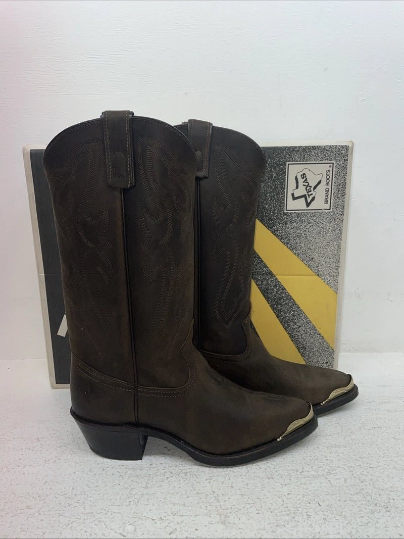 New Men’s Brown Texas Brand Cowboy Boots. 7621 8 D. 1-116