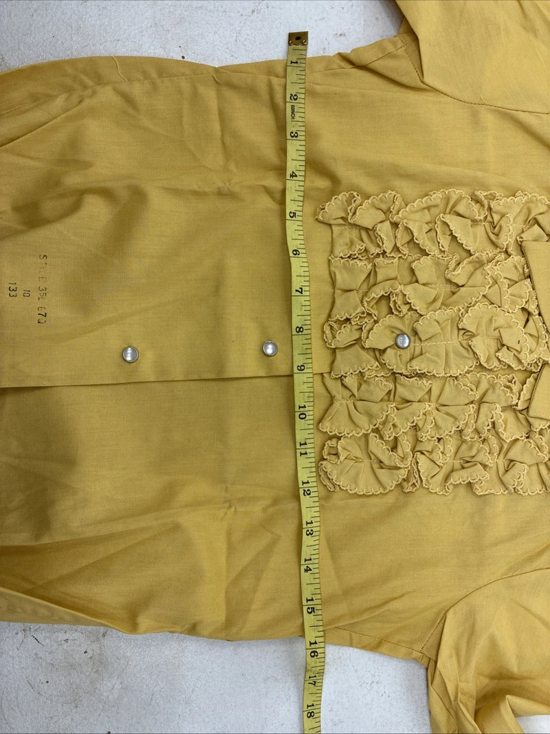 New Kids Karman Yellow Designed Long Sleeve Pearl Snap Size 10 YY-66