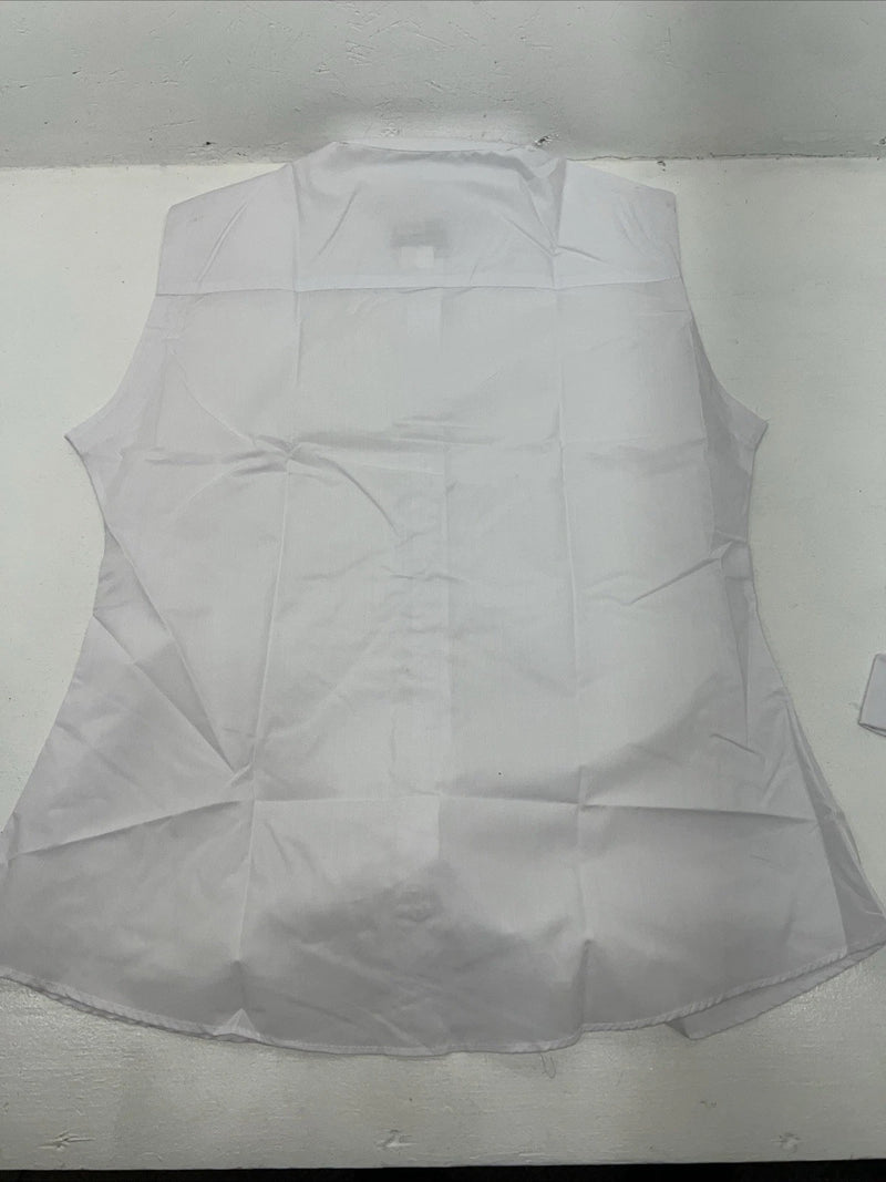 New Women’s White Sleeveless Tough 1 Comfort Riders English Shirt. 32 G-35
