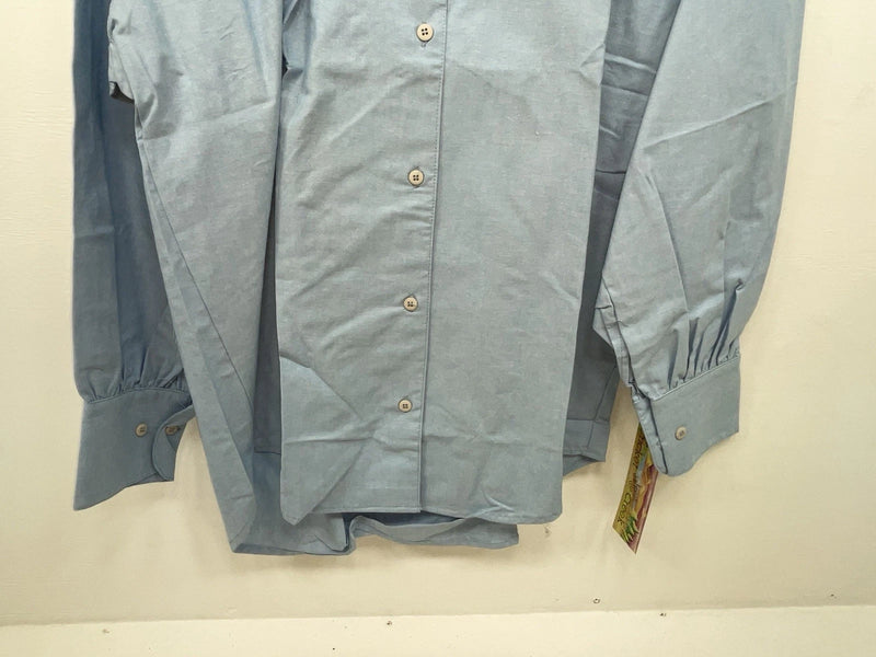 New Women’s Blue Cricket By The Creek Long Sleeve Button Up Shirt M 3B-100