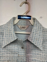New Women’s Lee Blue Design Long Sleeve Button Up Jacket Size 11 KK-42