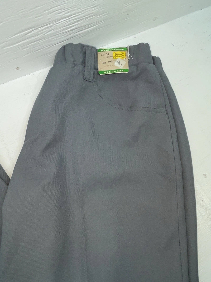 New Vintage Gray H Bar C Polyester Pants #MR477 ZZ-29