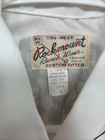 New Women’s Rockmount White Designed Short Sleeve Pearl Snap Size 32 LL-75