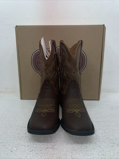 New Youth Brown Nocona Cowboy Boots. N K 5053 4.5 4 1/2 D. 22-68