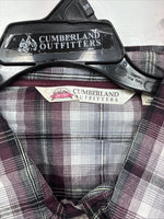 New Women’s Cumberland Purple Plaid Long Sleeve Pearl Snap 3XL GG-33