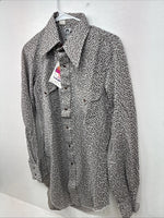 New Women’s Miller Brown Design Long Sleeve Pearl Snap Size 15 MM-27
