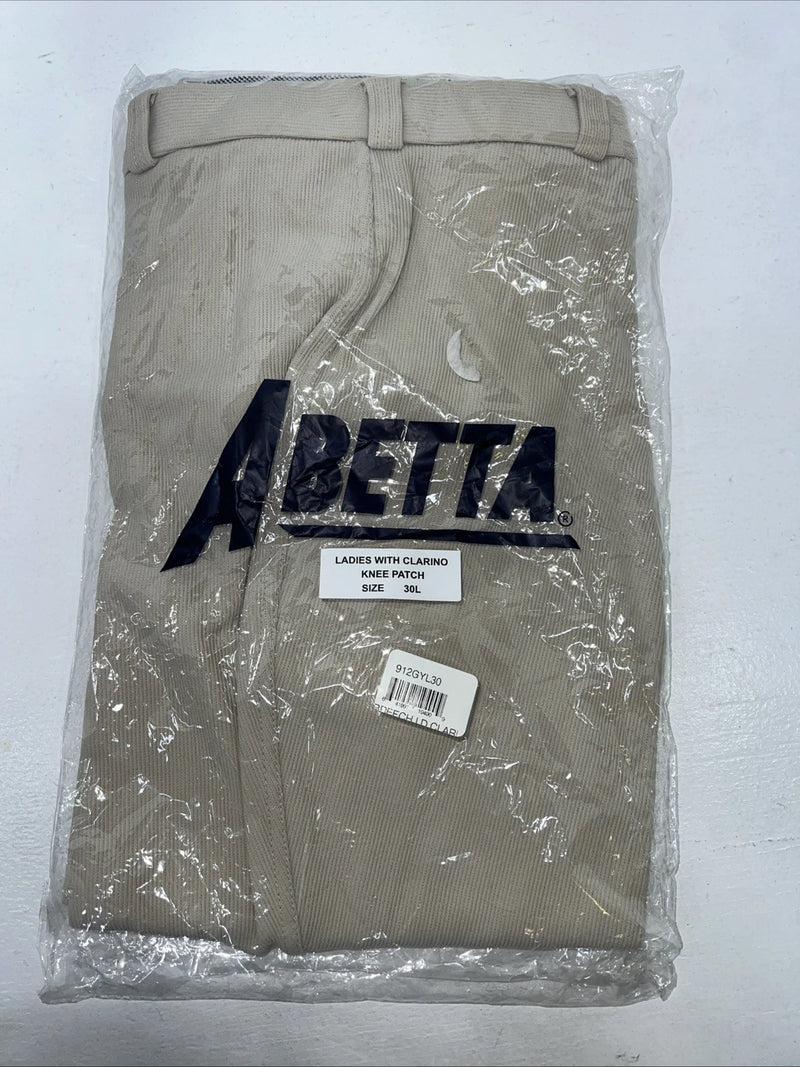 New Women’s Tan ABETTA knee Patch English Riding Breeches. 30 L C-47