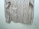 New Women’s White Striped DR Westerns Long Sleeve Button Up Shirt 3B-86