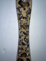 New Leopard Print Genuine Leather Blazin Roxx Bling S Belt #N1330999 Z-51