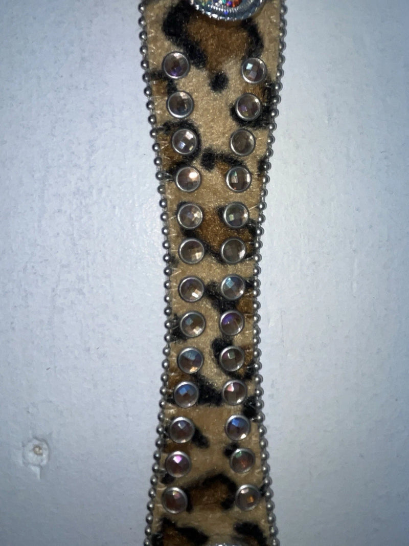 New Leopard Print Genuine Leather Blazin Roxx Bling S Belt #N1330999 Z-51