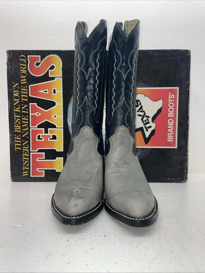 New Women’s Grey Texas Brand Cowboy Boots. 5502 8.5 8 1/2 M. 15-13