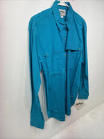 New Women’s San Angelo Blue Long Sleeve Button Up Medium MM-93