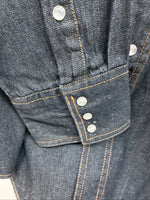 New Men’s ELY Cattleman Dark Wash Jean Long Sleeve Pearl Snap XL Q-44