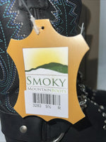 New Children’s Black Smokey Mountain Cowboy Boots. 3283c 9.5 9 1/2 R. 24-22
