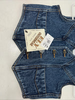 New Children’s ELY Outerwear Denim Short Sleeve Button Up Tank S #141104 3C-51