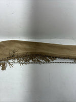 New Tan Congress Leather Show Chaps With Fringe Adjustable Waist 44” L-51